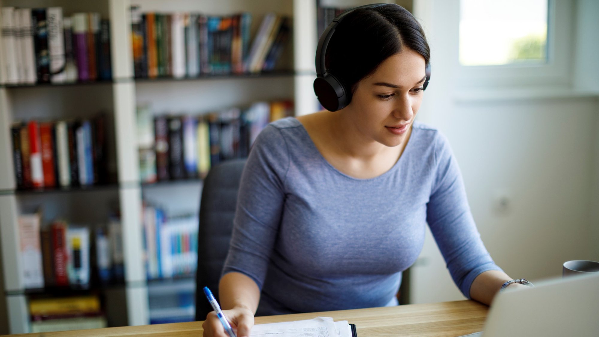 Linguist reviewing client material